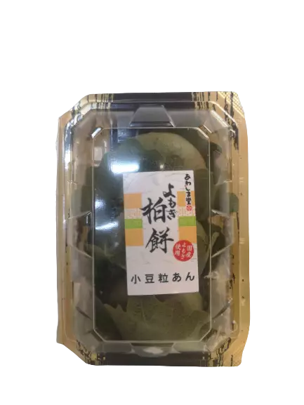 AWASHIMADO Kashiwa-Mochi(Yomogi-Kräuter) mit Eichenblättern 3pcs 206gMHD:25.09.2023
