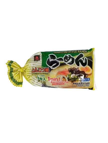MIYAKOICHI A/F Ramen-Nudeln und Suppe Tonkotsu-Geschmack (3 Portionen) 618g 