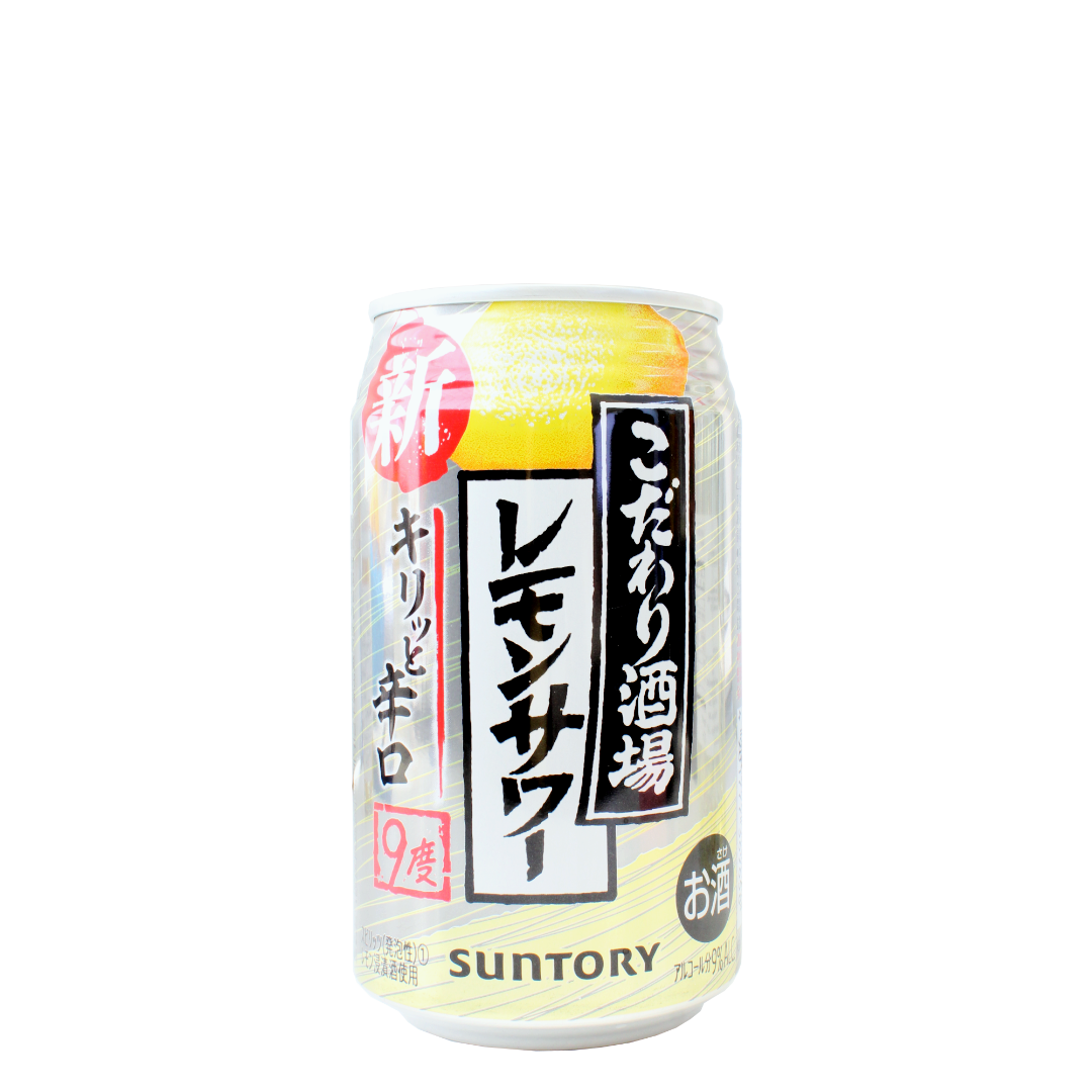 SUNTORY Kodawari Sakaba Lemon Sour, Spirituose mit Zitronen und Kohlensäure, strong 350ml  9%Vol.